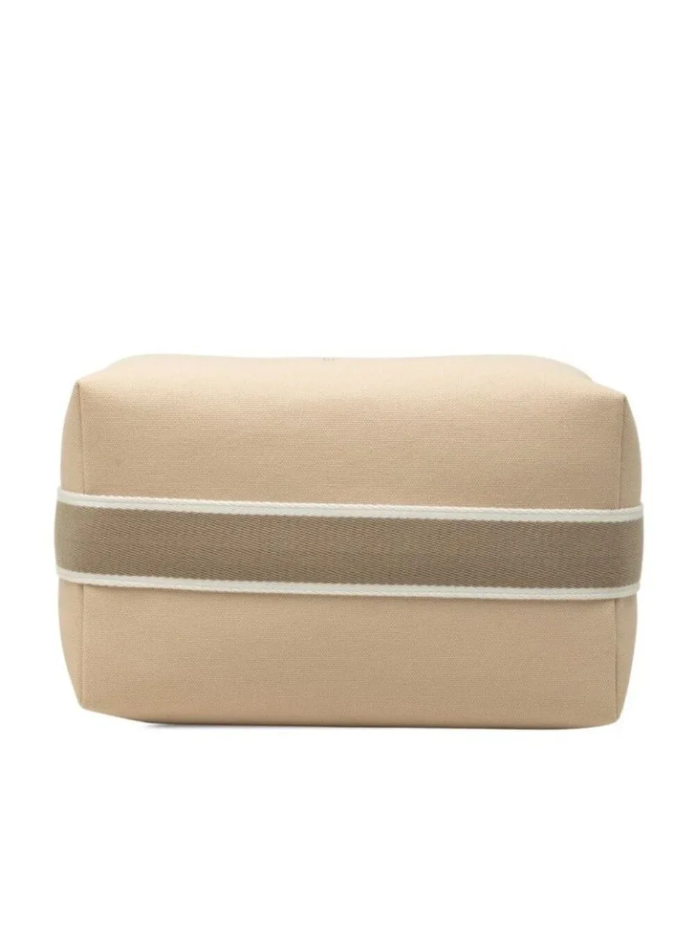Hermes Brid-a-brac GM Handbag Pouch Beige Gray Cotton